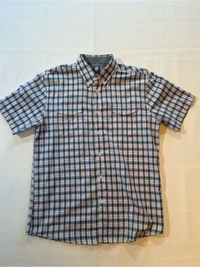 Element Skateboards Men's Plaid Short Sleeve Button Down Shirt M